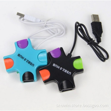 Cross Shape Four Ports USB 2.0 Hub